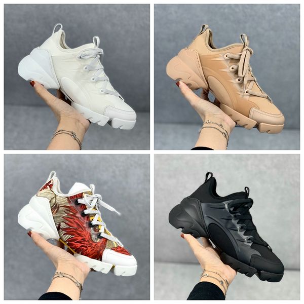 

2020 new designer luxury d-connect casual shoes white black pink women girls platform sneakers with box 35-40