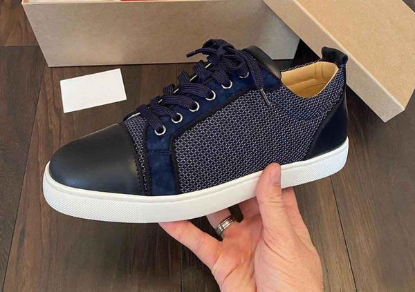 

с коробкой] марка дизайнер low top casual flat кружевные кроссовки для женщин, мужчин превосходное качество скейтборд walking партии свадьб, Black