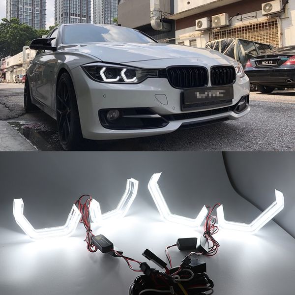 

12v white crystal angel eyes kits iconic m4 style day light drl for m3 f80 m4 f82