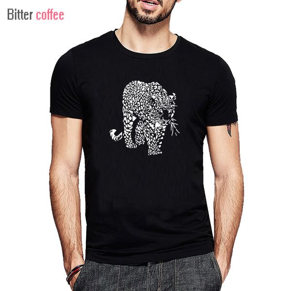 

2017 summer style animal leopard printing t shirts new letter printed skate short sleeve cotton hip hop & tees t shirt