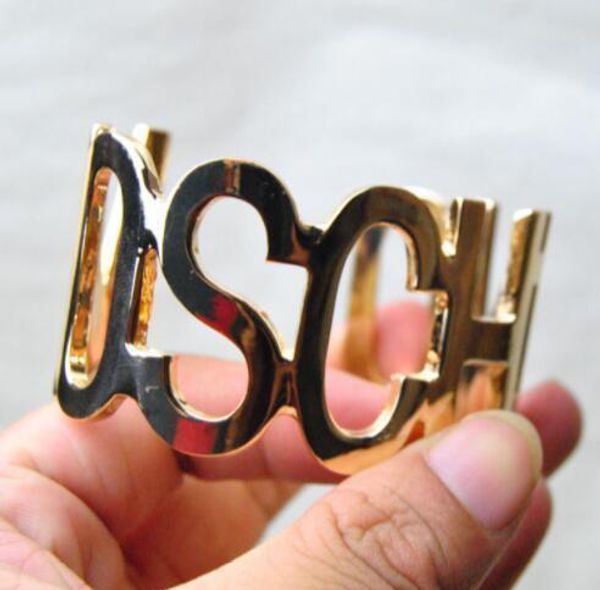 

fashion big  letter model exaggeration bracelet style light jewelry large bracelet female jewelry, Gray