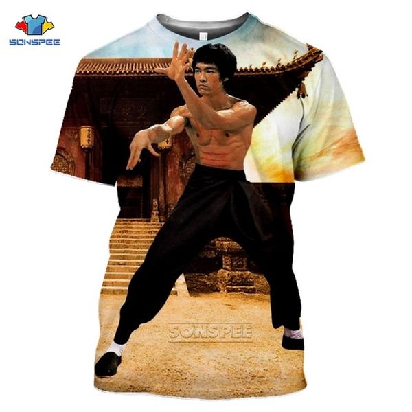 

gung fu king bruce lee men summer sport jeet kune founder homme 3d print shirts funny comics kawaii men clothing