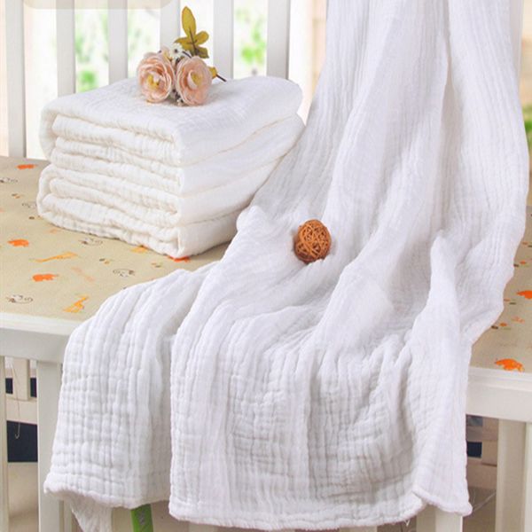 

thicken 100%cotton baby swaddle baby blankets washing newborn swaddle wrap bath towel four seasons blanket 6 layers gauze