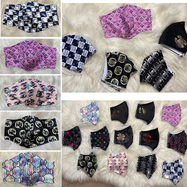 

reusable designers face masks fashion facemask washable luxurys masks women men double layers cartoon mouth cover for sports party d82403, Blue