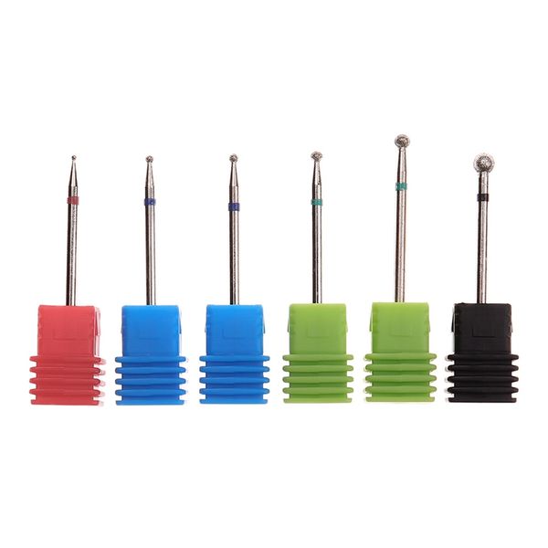 

6 types tungsten steel nail drill bit burr milling cutter manicure nail art tool for electric drill machine accessories