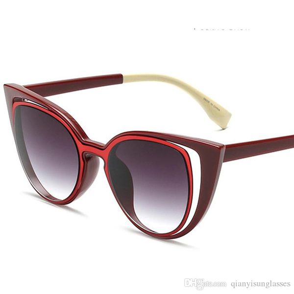 

cat eye sunglasses alloy frame for women glasses cat eye sunglasses male mirror glasses female vintage gold glasses, White;black