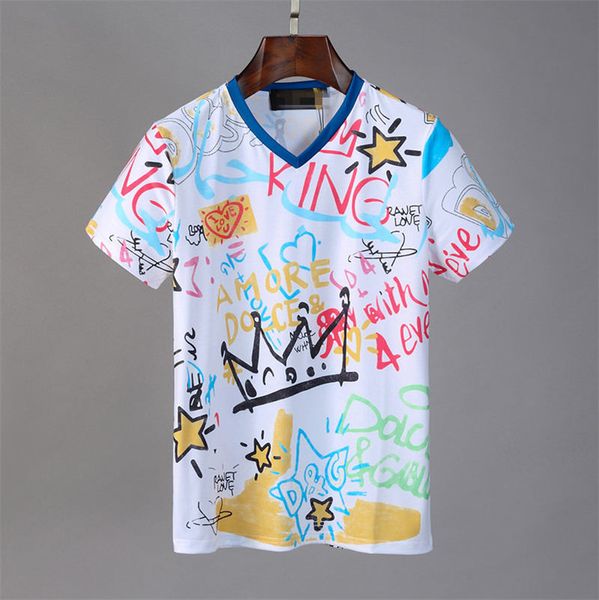 

2020ss famous mens t shirt polos men women letter print short sleeve fashion mens stylist casual round neck tees size m-3xl, White;black