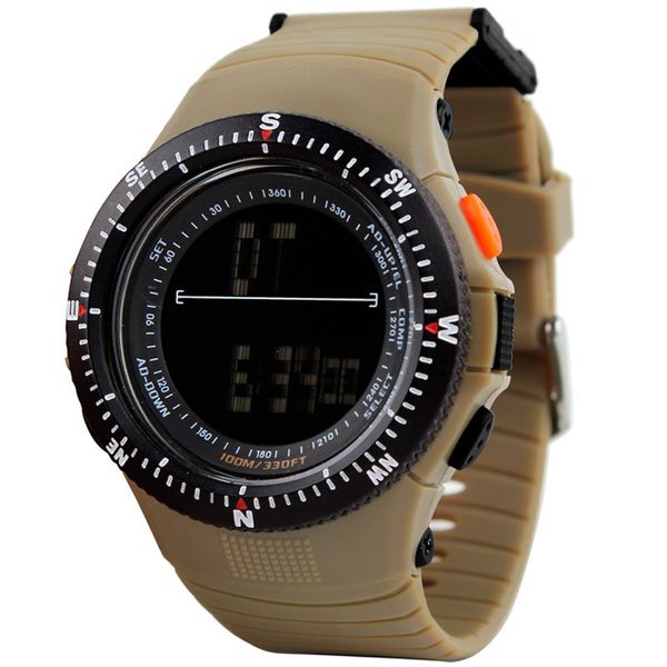 

2020 new original men sports watches led digital watch 50m waterproof outdoor multifunction student wristwatches, Slivery;brown