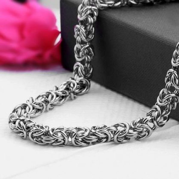 

Steel Jewelry High Quanlity Braided Link Wheat Chain Necklace Women punk rock biker gift Men Necklace Stainless