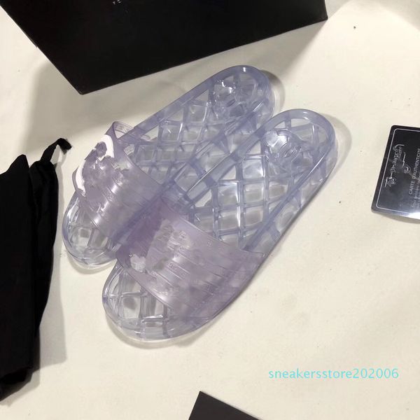 

men women sandals shoes transparent summer fashion wide heel flat slippers thick bottom sandals and slippers flip flops3 s06, Black
