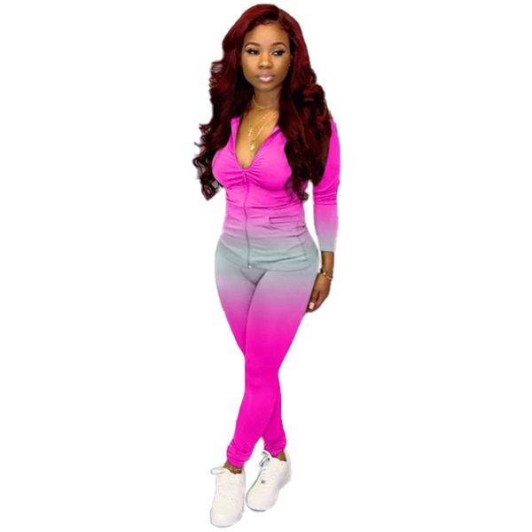

women's tracksuits fall 2 piece set women tracksuit hoodie jacket skinny pants two outfits jogging femme casual sportwear matching sets, Gray