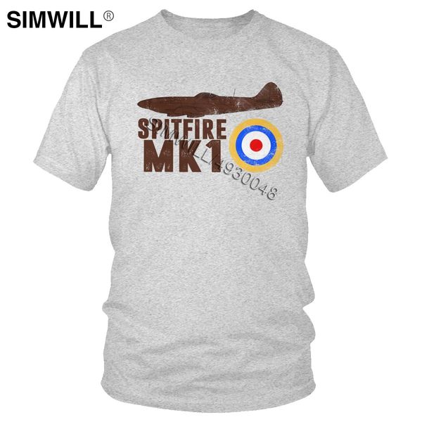 

vintage spitfire uk mk.1 raf british wwii t shirt men trendy short sleeved soft cotton t-shirt retro supermarine fighter tees