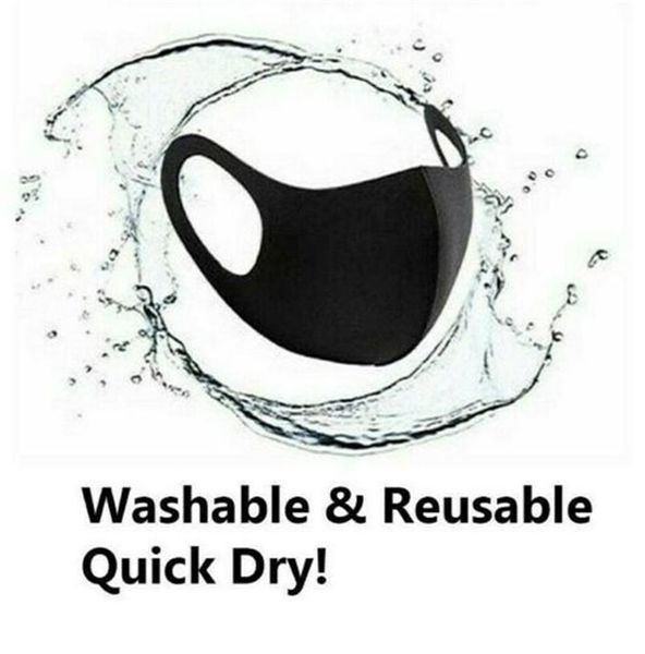 

1pcs black stylish washable and reusable breathable neutral mask can be men child dustproof mouth-muffle winter warm mask face mouth masks