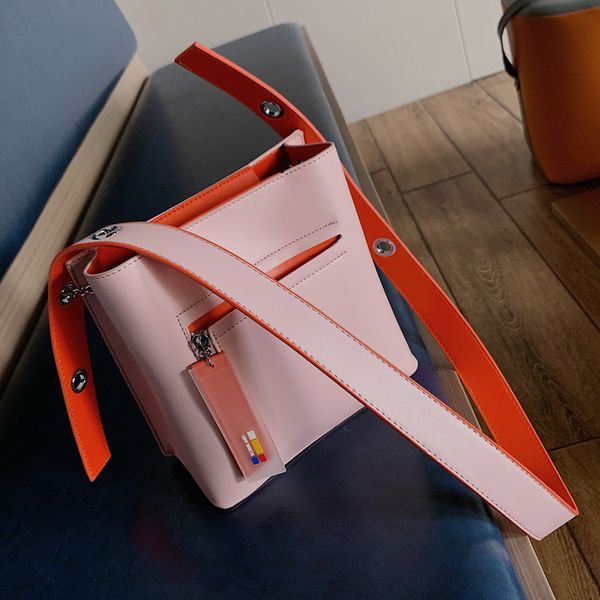 

personality bucket bag designer brand messenger bag female wide strap crossbody shoulder bags clutch mobile phone bags bolsas