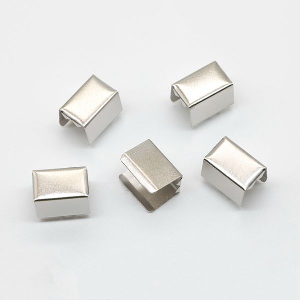 

100pcs 5x10mm metal square leather cord crimping end caps string fastener rope clip for diy bracelet jewelry making findings