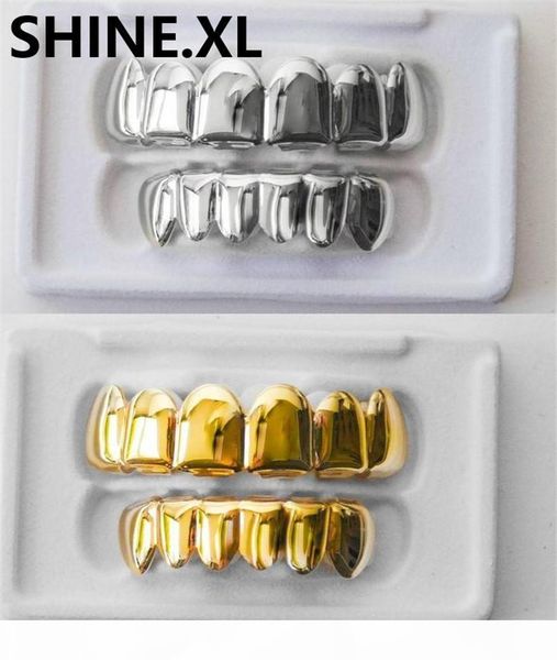 

gold silver plated hip hop teeth grillz bootom groll set with silicone vampire teeth gift forchristmas, Black