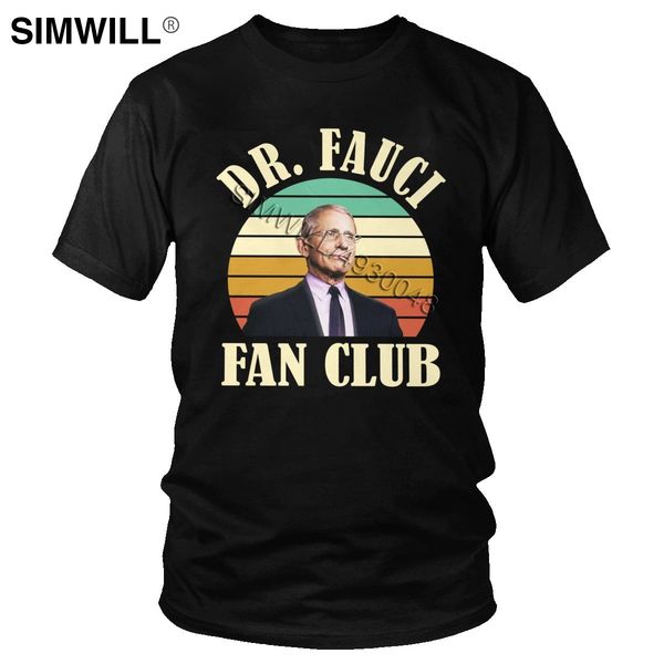 

vintage dr fauci fan club t-shirt men print short sleeve 100% cotton tee doctor fauci fan club t shirts regular fit usa hero tee
