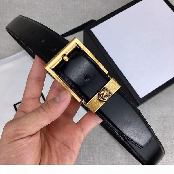 

конструктор ремни роскошный пояс для женщин людей кожаный пояс модный золотой тигр иглы пряжки ширина 34мм высокого качества с подарочной ко, Black;brown
