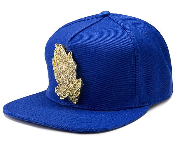 

cotton original american star buddha fingered hip-hop flat hat baseball cap, Blue;gray