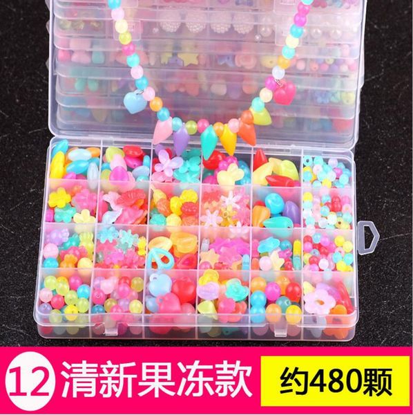 

ornament toy 24 cases diy children beaded toys diy handmade necklace toys for children 2020 selling