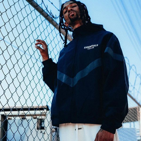 

19ss fog fear of god essentials 3m reflective hooded jacket windbreaker men women casual street hip hop coat spring autumn outwear hfymjk243, Black;brown