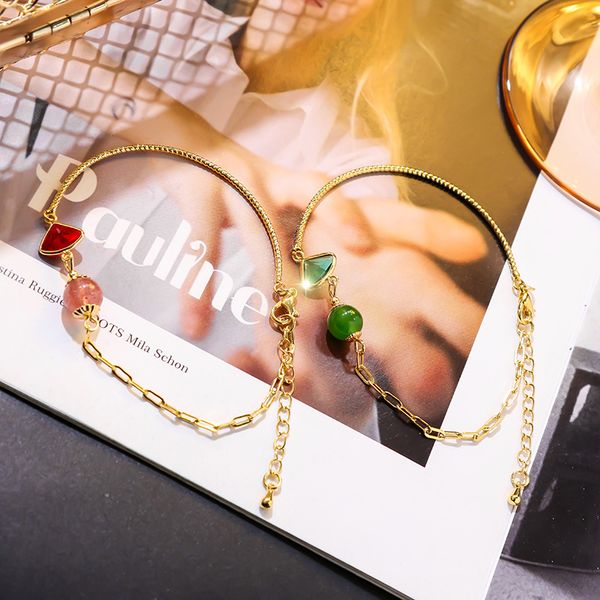 

european and american fashion bracelet female hipster temperament all-match student normcore style bracelet charm, Black