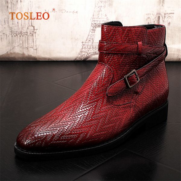 

men fashion ankle boots spring autumn men leather boots quality, Black