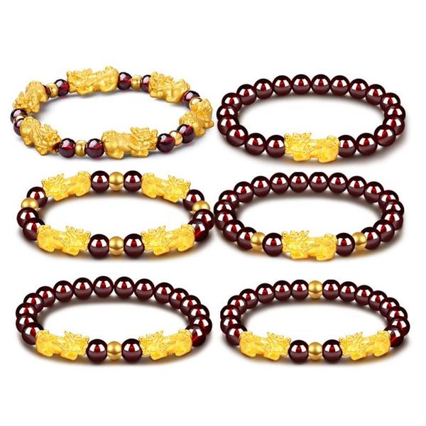 

brave troops beads bracelets for business people with two symmetric pixiu new fashion classic jewelry gifts, Black