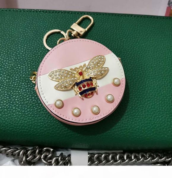 

wallet keychain coin purse fashion dog key chain leather high cartoon decoration keychains cute purse key chains 2020 new style bee cute, Silver