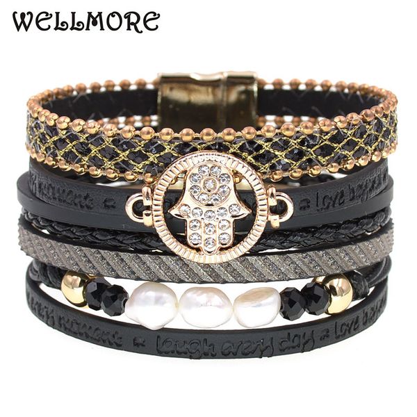 

bracelet women reshwater pearl bracelet leather bracelets for women charm fashion jewelry, Red;blue