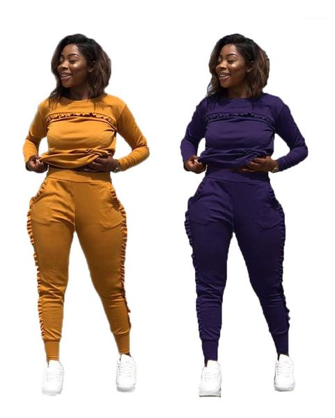 

tracksuits females clothing black fungus edge womens designer tracksuits casual pocket long sleeve long pants 2pcs sets womens, Gray