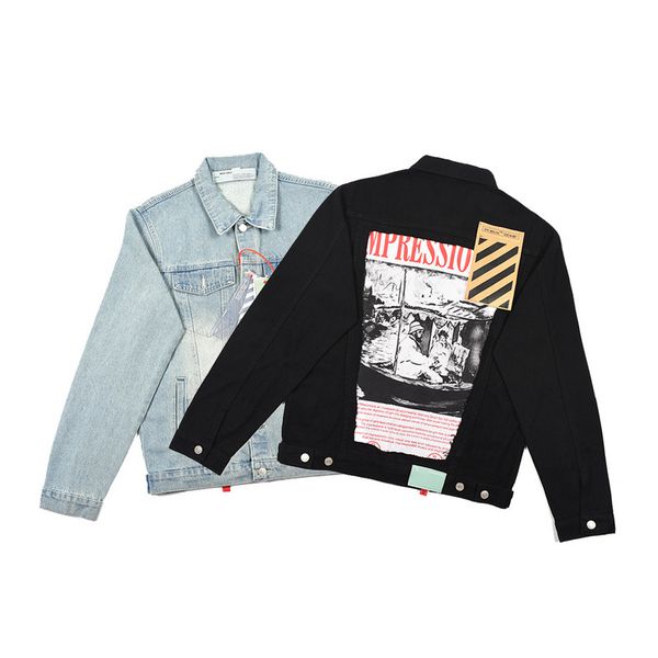 

tide brand denim jacket, Black;brown