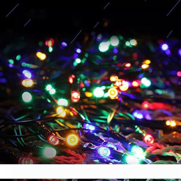 

outdoor solar panel powered 7 colors 12m 22m light 100 led 200led string fairy automatic garden waterproof decor for christmas party wedding