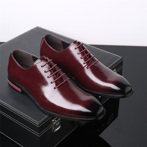 

yomior classic japanese style men shoes vintage formal dress leather shoes business wedding loafers oxfords, Black