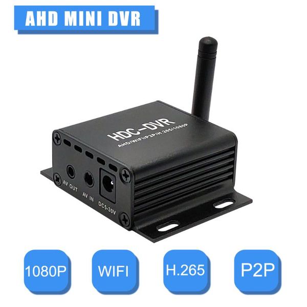 

kits hd mini dvr 1080p 1ch cctv onvif wifi car ahd p2p video surveillance recorder for cvi tvi camera support tf card, Black;white