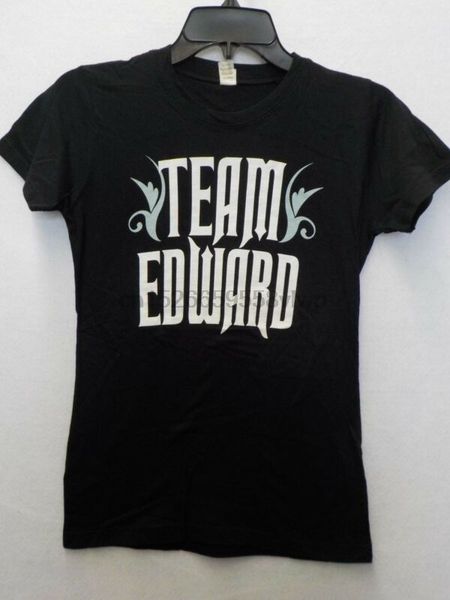 

juniors womens twilight saga team edward black graphic tshirt new #13238v