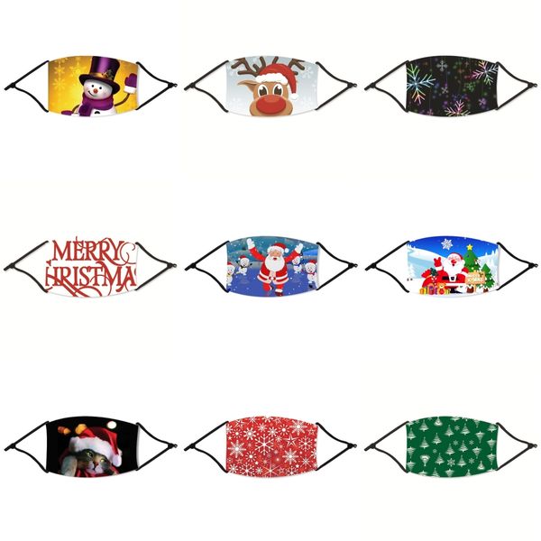 

leopard print face christmas masks designer christmas mask washable dustproof riding cyclingandoutdoor sports print mouth christmas masks#52, Black