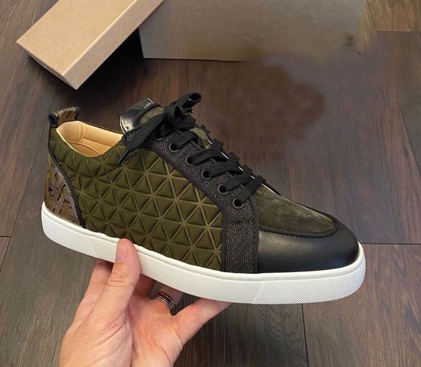 

popular rantulow sneakers flat,luxury men's women's red bottom shoes for dress party wedding perfect brand casual walking eu35-47, Black