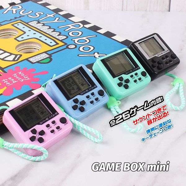 

tetris machine mini game player keychain portable plastic classic toy game decompression gift electric machine toy education toy for kids