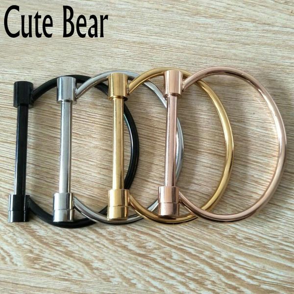 

cute bear марка браслеты вакуумная покрытие из нержавеющей стали браслет способа женщин фаркоп подкова браслеты мужчины шарм ювелирные издел, Black