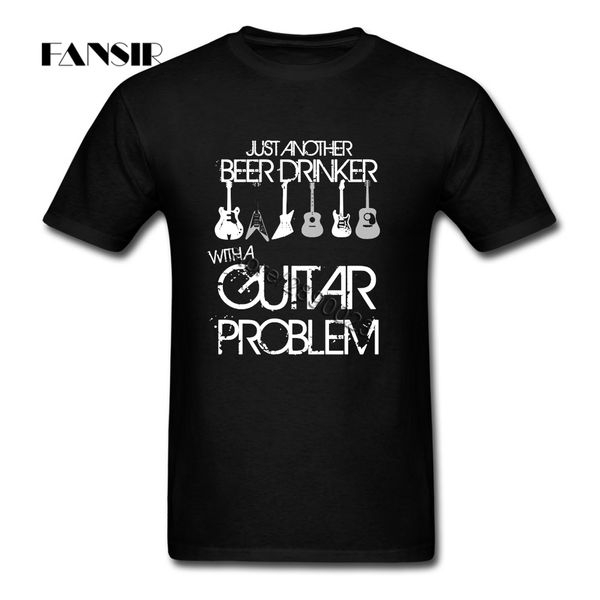 

geek men's t shirt guitar short sleeve cotton o neck t-shirt for male camiseta
