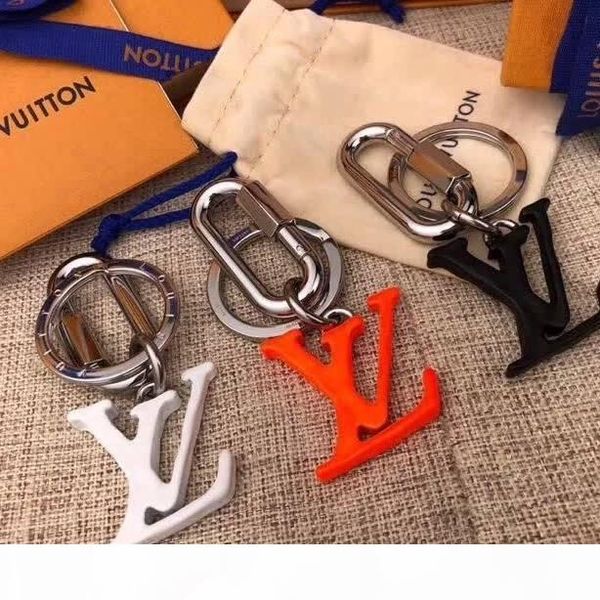 

2019 high qualtiy luxury keychain fashion brand key chain porte clef gift men women souvenirs car bag keychains waji99, Silver