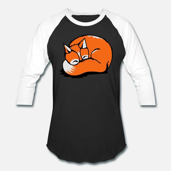 

a sleeping fox t shirt men customize cotton o-neck costume graphic funny casual spring autumn kawaii shirt