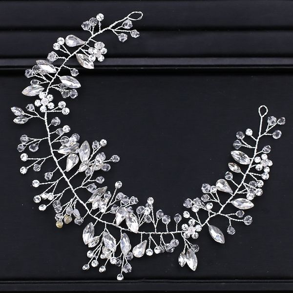 

bride crystal headband women hair accessories handmade wedding rhinestone crystal headbands bride's tiara, Golden;silver