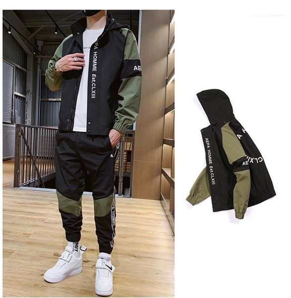 

styles 2pcs sets spring autumn casual clothes mens designer tracksuits with fashion letter embroidery street sports, Gray
