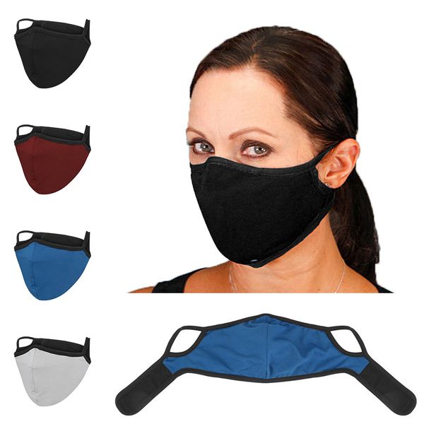 

cycling mask men's and women's solid color two-layer dust-proof anti-haze breathable washable reusable mask dwe651