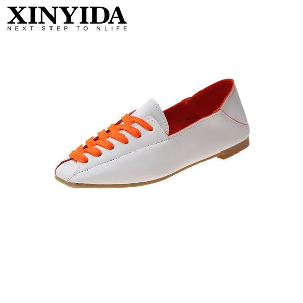 

2020 fashion flats square toe female shoes size 35-40, Black