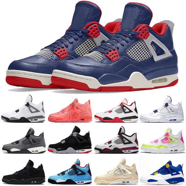 

jumpman 4 4s mensÂ womens comfortable basketball shoes sail military blue new bred neon what the trainers sports sneakers size us 13