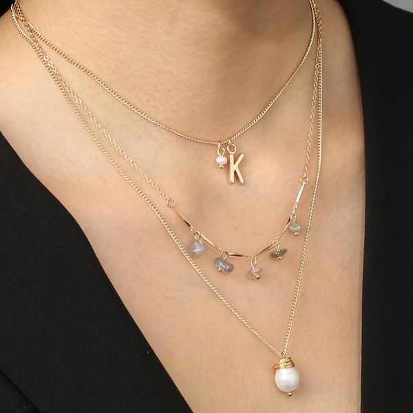 

european and american selling french minority design flash natural stone hand-woven natural rice beads pendant necklace, Silver