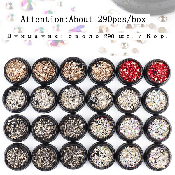 

mixed crystal gem nail rhinestones white ab diamonds stone rhinestone flat back nails accessories beads manicure ch1822, Silver;gold